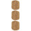 3Pièces Durable En Fibre De Palmier Marron Clair 10