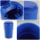 Cendrier Auto Bleu Décoratif Pbt+abs Avec Couvercle Anti-Odeurs 8