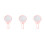 3Pcs Mini Mirror Pink Round Folding Compact Makeup Mirror for Women 3