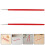 2Pcs Red Stainless Steel Clay Texture Tools for Pottery Modeling DIY 8