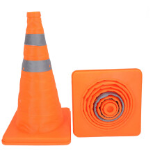 2 Stück faltbare Verkehrsleitkegel 45 cm reflektierend orange für Parkplätze