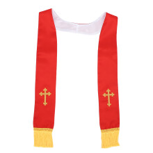 Multi Satin Reversible Priest Stole Sash with Tassel Church Use