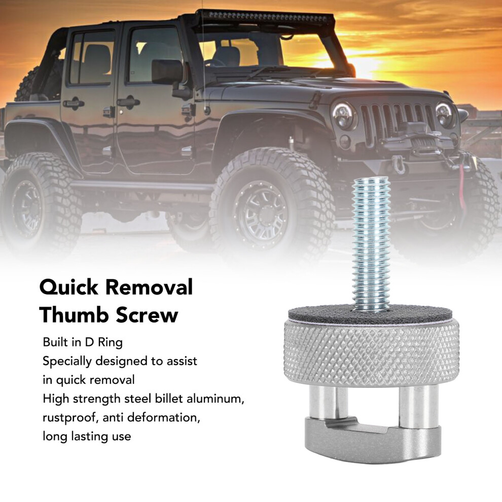 6 Steel Billet Thumb Screws For Jeep Jk Jt 7055741216824