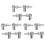 6mm Male Female Thread L Shaped  Joint Rod End Bearings 12pcs 1