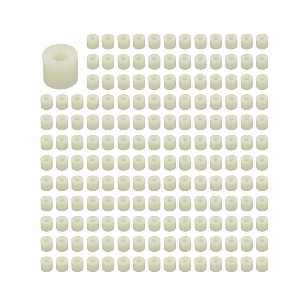 Plastic Cylinder Spacer Washer 7Mm X 3.2Mm X 6Mm 500 Pcs Ivory 6031581684741