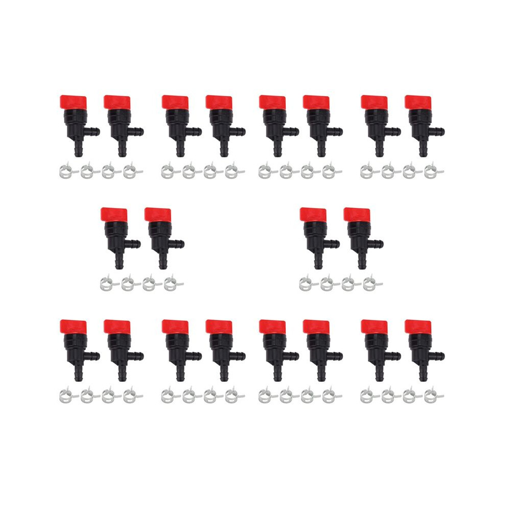20Pcs 1/4 Inch 90 Degree Fuel Shut Off Valve For Briggs & Stratton 698181 494539 697944 Tecumseh 35857 6032079654192