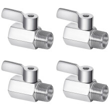 Vanne D'ArrêT de Pommeau de Douche, Vanne à Boisseau SphéRique en Acier Inoxydable 304, Filetage NPT (1/2 Pouces Mâle X 1/2 Pouces Femelle), 4