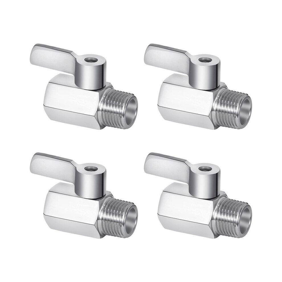 Photos - Tap / Valve / Fitting Shower Shut Off Valve, 304 Stainless Steel Valve NPT Thread,4 Pack(1/2Inch Male X 1/2Inch Female)