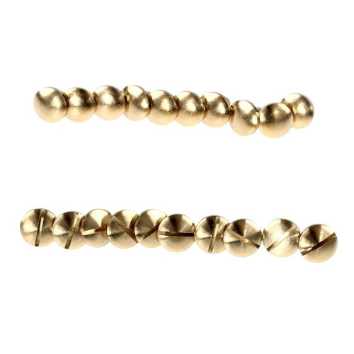 200x Arc Solid Brass Button Stud Screw Nail Screw Back Leather Rivet Belt 6mm 2