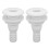 2X Boat Water Drain Scupper ABS 3/4in White Through Hull Connector Hose Coupling Drain Outlet Replacement Hardware 1