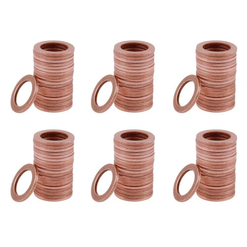 120pcs 12mm X 18mm X 1.5mm Copper Flat Washer Ring Sealing Fitting 1