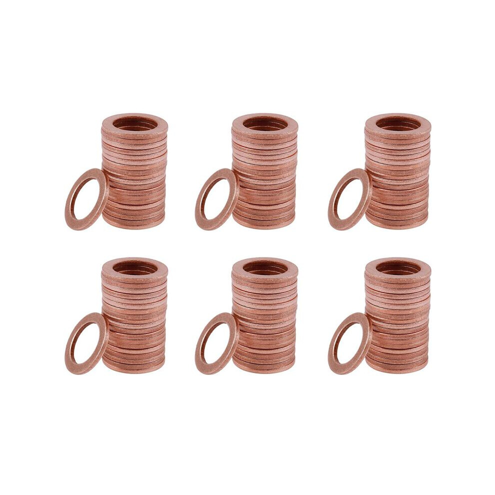 120Pcs 12Mm X 18Mm X 1.5Mm Copper Flat Washer Ring Sealing Fitting 6031891321763