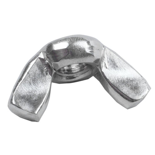M6 Thread Dia Stainless Steel Wing Nut Butterfly Wing Nuts 60 Pcs 2