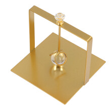 Elegant Golden Napkin Dispenser with Glass Ball