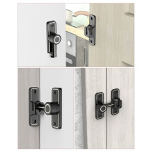 2X Heavy Duty Gate Latches 90 Degree Right Angle Barn Door Lock AntiTheft Sliding Door Lock for Garden Luminous