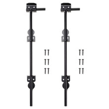 2X Heavy Duty Gate Latche Portable Cane Bolt Door Lock Door Stop Hardware for Single Open Door Gate Wooden Fence