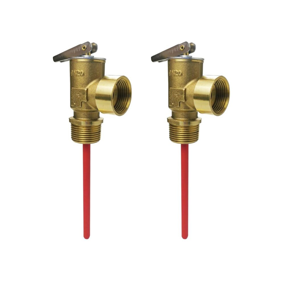 2X Rv Automatic Safety Relief Valve 3/4Inch Npt For Hot Water Heater Temperature Pressure Relief Valve 150Psi 6032651137501