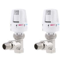 2X Thermostatic Radiator Valve Floor Heating Temperature Control Thermostat Valve DN15