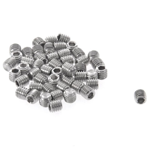 1000pcs M3x3mm Stainless Steel Hex Socket Set Cap Point Grub Screws Silver 1
