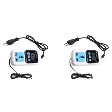 2X XK-W2001 Digital Temperature Controller Socket AC 110-220V Thermostat Regulator Socket Outlet with NTC Sensor EU Plug