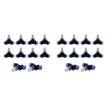 Misting Nozzle Kit 1/4-Inch with Nozzle Spray Cooling Device Connectors for Outdoor Water Cooling System 20Pcs