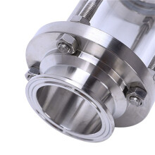 3X In- Sight Glass with Clamp End,Flow Sanitary Straight Sight Glass SUS316 2 Inch Tri Clamp Type(Flow Pipe OD 51MM)