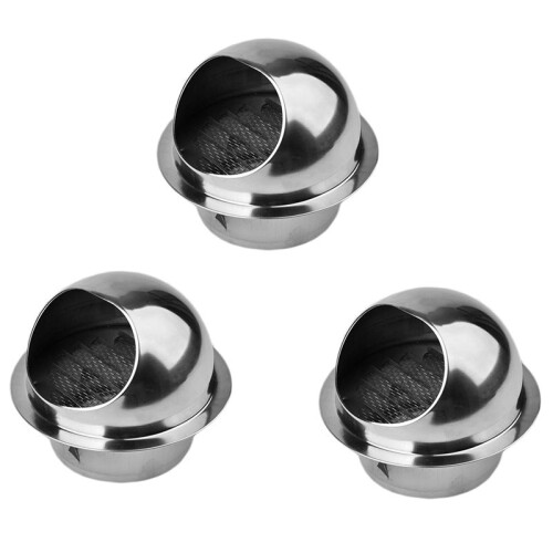 3X 304 VentilaçãO de Ar de Aço Inoxidável Grade Redonda Tampa de VentilaçãO Parede Saída de VentilaçãO 4 Polegadas