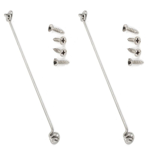 2 Pcs 40.6cm Catch Eye Cabin Hook Shed Gate Door Window Lock Hasp