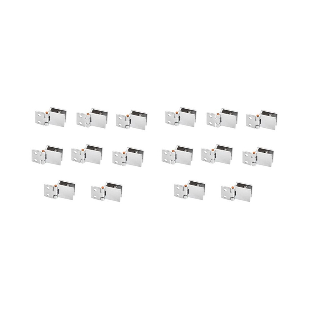 Set Of 16 Glass Door Hinges, 5Mm-8Mm Adjustable Rectangle Clamp Single Clip For Cabinet Cupboard Glass Door Hinges 4713055511808