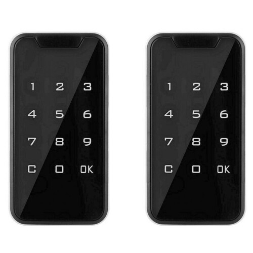 2X Electronic  Digital Electronic Door Lock Fingerprint Press Password Keyless Keypad