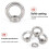 10X M6 Eye Mutter Rostfritt Stål Marine Lifting Eye Mutter Ring Mutter Eyelet för Kabellyft 6