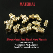 290-Pcs Metric Standard Brass Hydraulic Grease Fitting Assortment Kit - Straight, 90-Degree, 45-Degree Angled Zerk