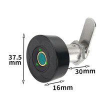 2X Fingerprint Drawer Lock - Electronic Double Door Cabinet Security for Wardrobes Shoe Cabinets Mailboxes A