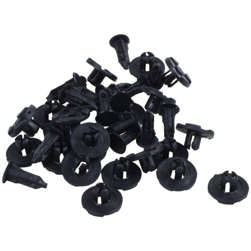 100 Pcs Plastic Rivets for Clip Screw Type Fastener, Black 2