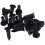 100 Pcs Plastic Rivets for Clip Screw Type Fastener, Black 5
