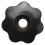 8X M10 10mm Dia Thread Black Plastic Star  Clamping Knob Grip 8