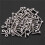 200Set M2X10mm Hex Socket  Knurled Cap Screws Bolts Nut 8