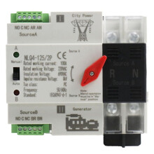 Commutateur de Transfert Automatique 2P 100A Montage sur Rail Din Double Interrupteur D'Alimentation pour Générateurs Commutateur de Sélection