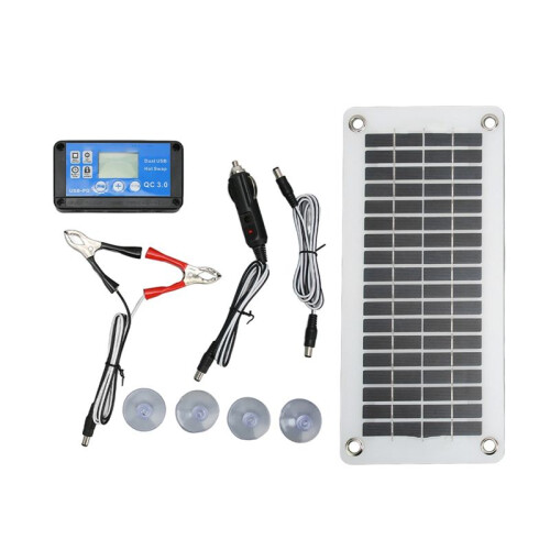 Mono-Polycrystalline Solar Panel Waterproof Controller Kit with Connection Cable 12V24V Charging Protection Battery Kit