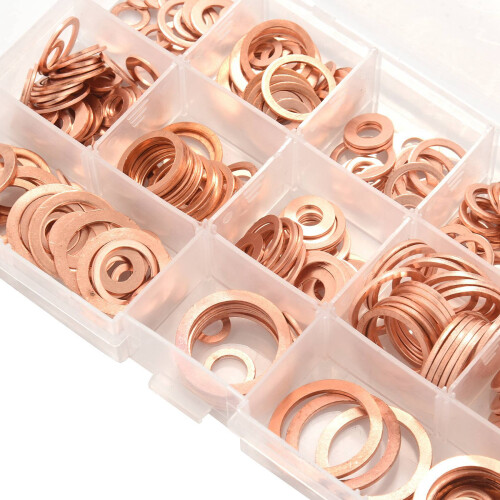 560Pcs Professional Assorted Copper Washer Gasket Set Flat  Seal Assortment Kit M5-M20 with Box 1