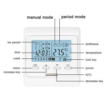 4X 16A 230V LCD Programmable Warm Floor Heating Room Thermostat Thermoregulator Temperature Controller Manual Mechanical