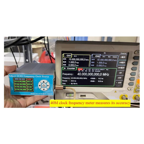 10M 0.1ppm OCXO Adjustable Frequency Standard 2.5K-200M Clock Source Module W/ SMA Female Connectors 2