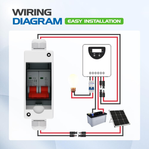 Solar Panel Disconnect , 32A  1000V Breaker Box PV Disconnect  with IP65 Waterproof Box 1