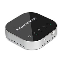 Desktop USB Conference Speakerphone BT Microphone 360 Omnidirectional Condenser Computer Mic with Speaker