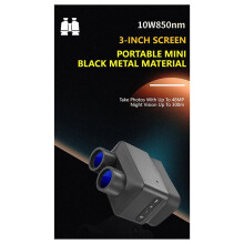 Telescopio de Metal con Cámara, Óptico 5X, Digital 4X, Binoculares Infrarrojos de 300 M, Visión Nocturna para Caza y Camping A