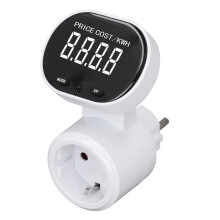 Enchufe medidor de energía 3680W 16A LCD retroiluminado PC 0.01KWH