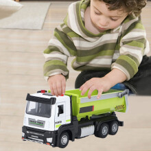 Camion de chantier en alliage avec lumières et sons, 17x5cm