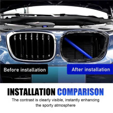 Front Grill Inserts Trims for 5 6 7 Series X1 X2 Grille Decorative Strips V Bar Brace Trim Covers Accessories