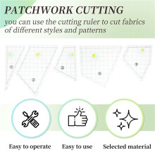 5 Pieces Quilting Template Set Sewing Machine Ruler DIY Hand Patchwork Quilting Ruler Quilt Templates Square Templates