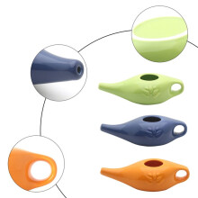 250Ml Ceramic Neti Pot Nose Cleaning Pot Durable Leakproof Spout Pot for Nasal Rinsing Nose Washing Men and Women,Green